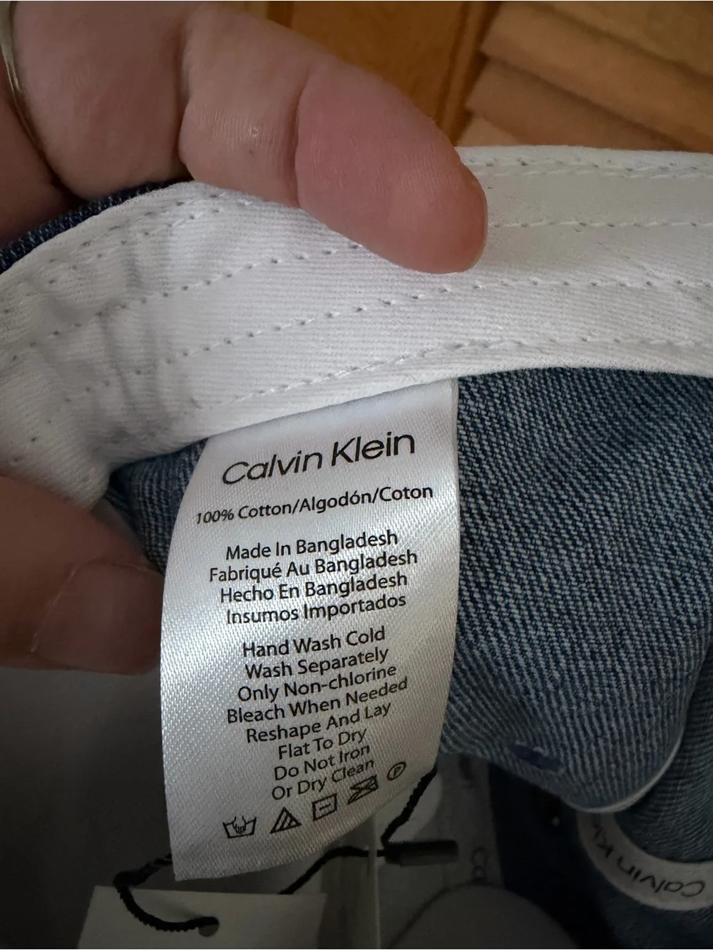 Calvin Klein 100% cotton Denim baseball Hat in blue one size NWT